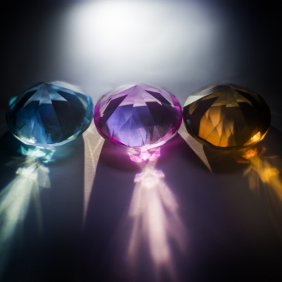 Zestaw Kolorowych Kryształów do Fotografii - Efekt Kalejdoskopu i Kolorowa Mgiełka